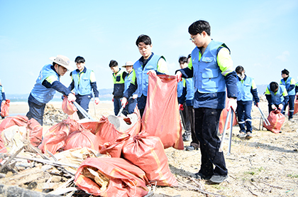반려해변 정화활동 사진